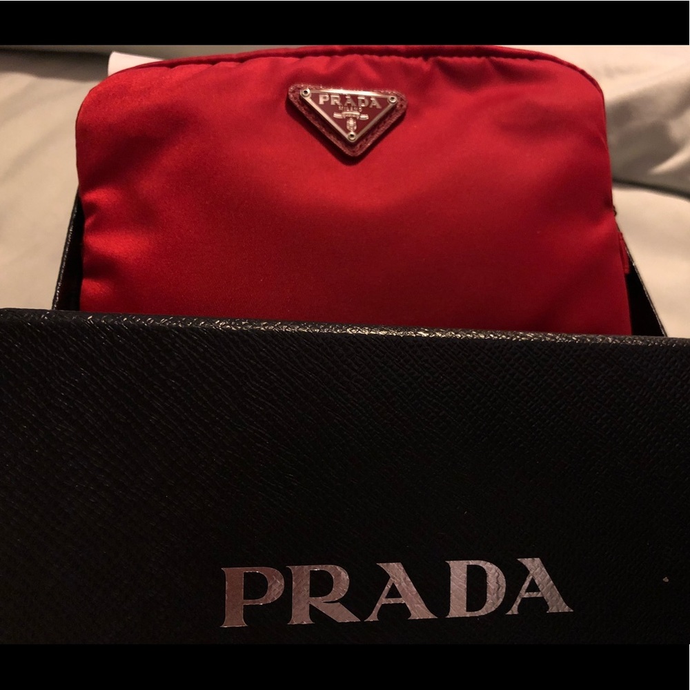Authentic Prada cosmetic case, never used